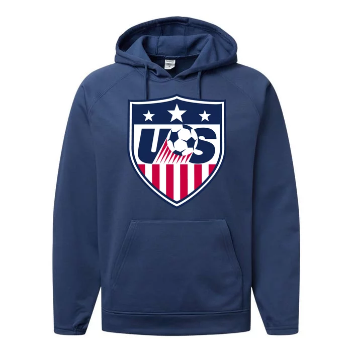 Cool Usa Soccer Team Jersey Performance Fleece Hoodie