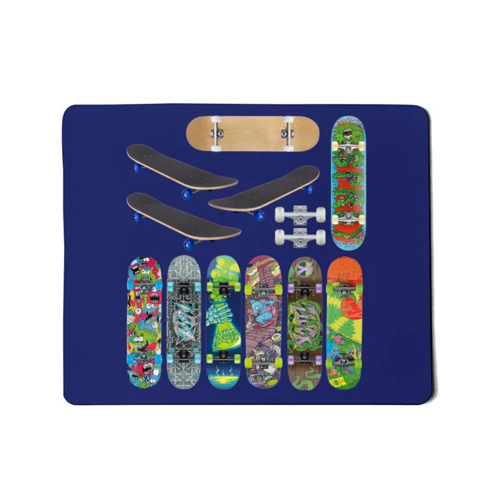 Cool Unique Skateboards Design Mash Up Mousepad