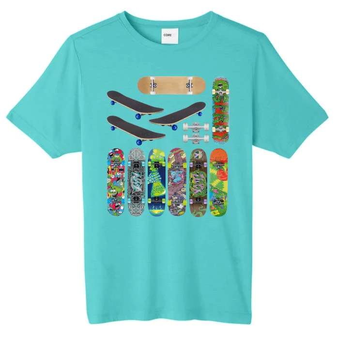 Cool Unique Skateboards Design Mash Up ChromaSoft Performance T-Shirt