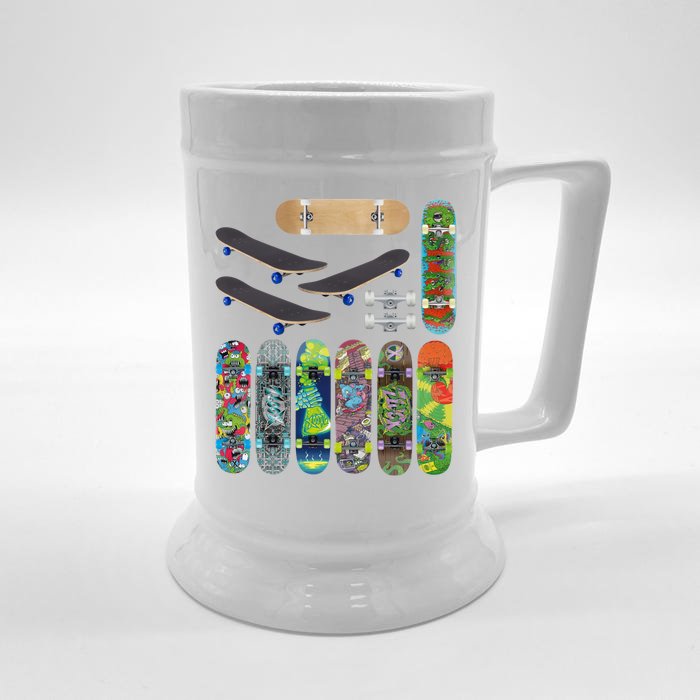 Cool Unique Skateboards Design Mash Up Front & Back Beer Stein