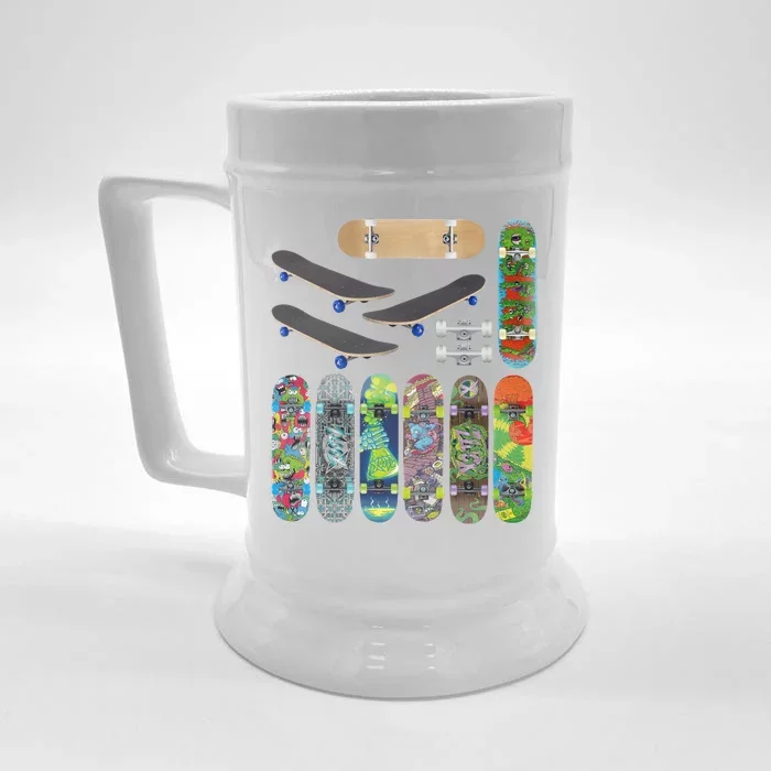 Cool Unique Skateboards Design Mash Up Front & Back Beer Stein