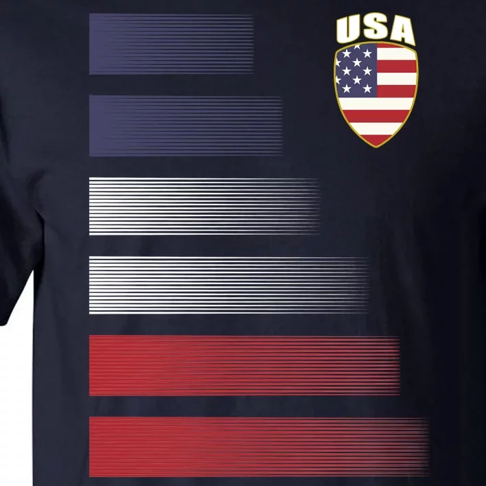 Cool USA Soccer Jersey Stripes Tall T-Shirt