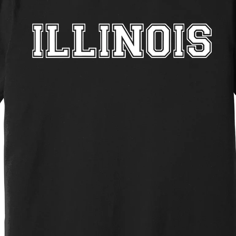 College University Style Illinois Sports Fan Gift Premium T-Shirt