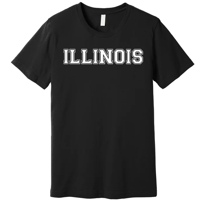 College University Style Illinois Sports Fan Gift Premium T-Shirt