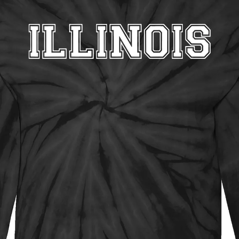 College University Style Illinois Sports Fan Gift Tie-Dye Long Sleeve Shirt