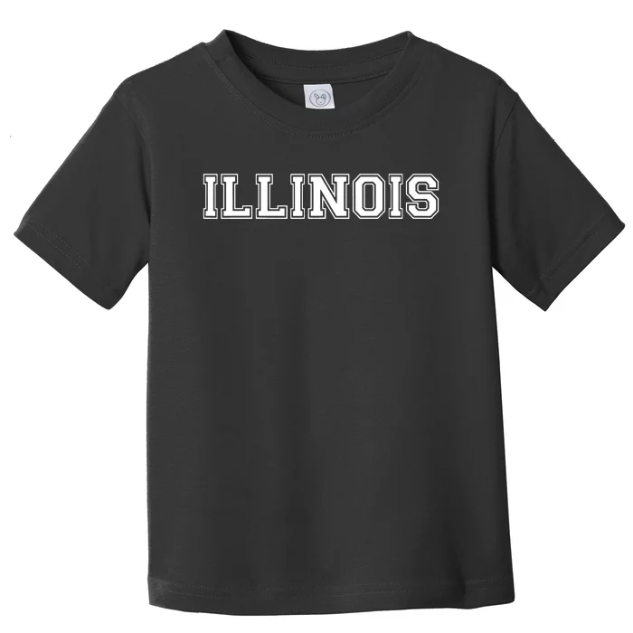 College University Style Illinois Sports Fan Gift Toddler T-Shirt