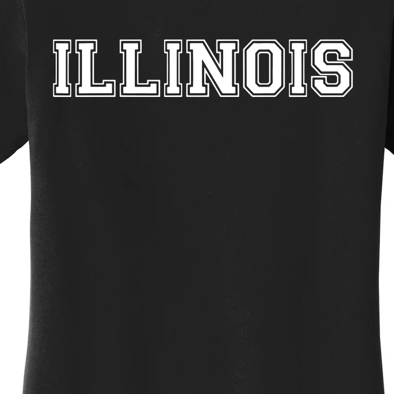 College University Style Illinois Sports Fan Gift Women's T-Shirt