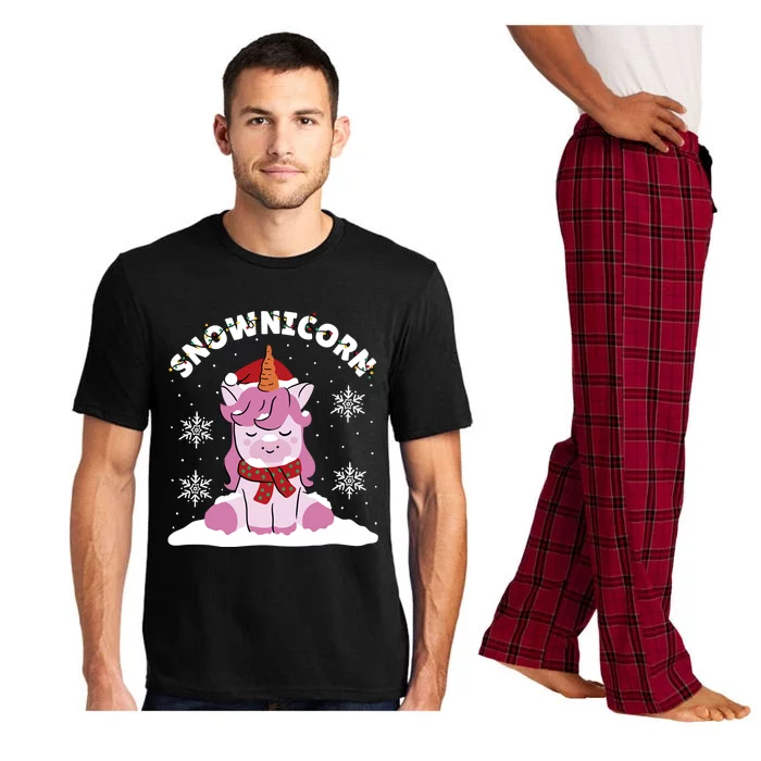 Cute Unicorn Snownicorn Christmas Believe In Christmas Meaningful Gift Pajama Set