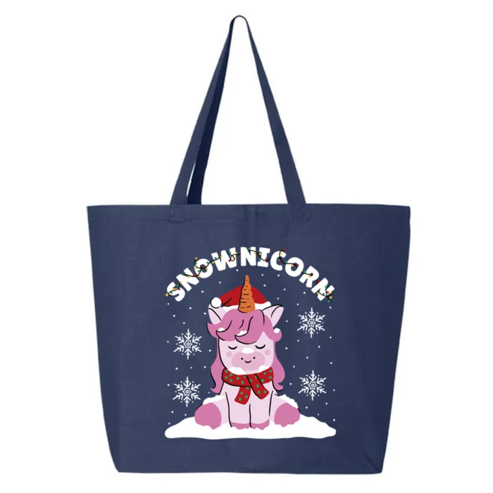 Cute Unicorn Snownicorn Christmas Believe In Christmas Meaningful Gift 25L Jumbo Tote