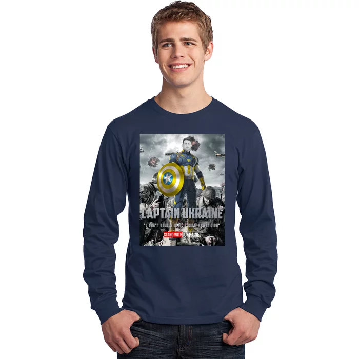 Captain Ukraine Stand With Zelenskyy I Dont Need A Ride Ammo Army Long Sleeve Shirt