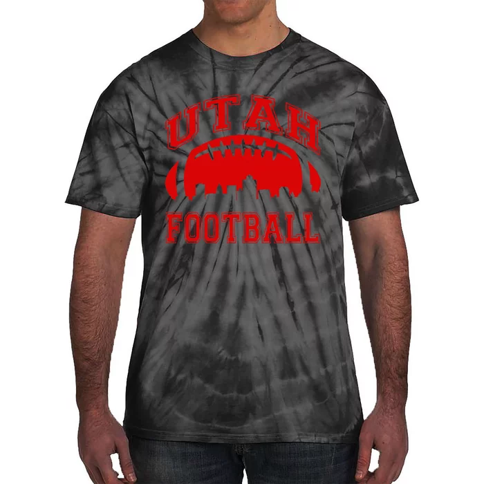 College University Style Utah Football Sports Gift Tie-Dye T-Shirt