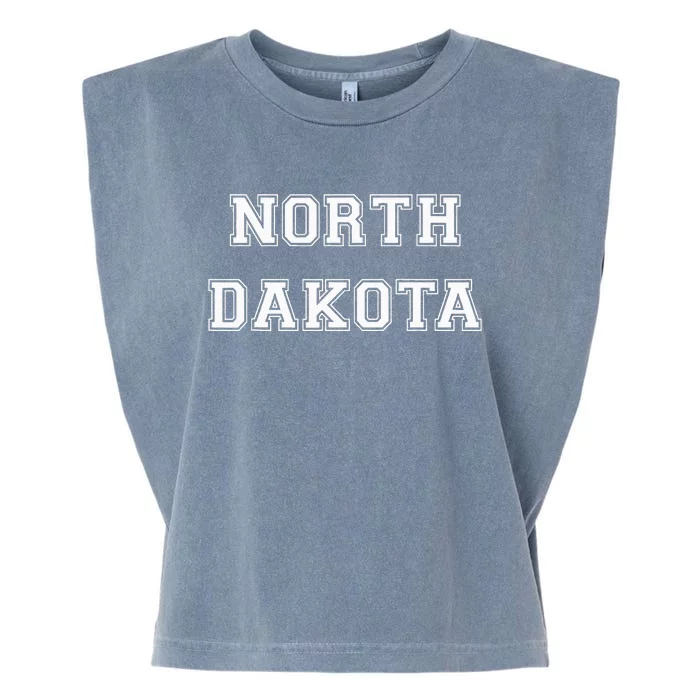 College University Style North Dakota Sports Fan Gift Garment-Dyed Women's Muscle Tee