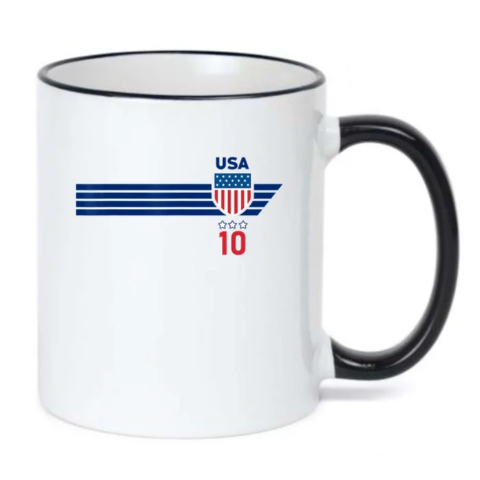 Cool USA Stars Stripes Patriotism US Soccer Fan Jersey Black Color Changing Mug