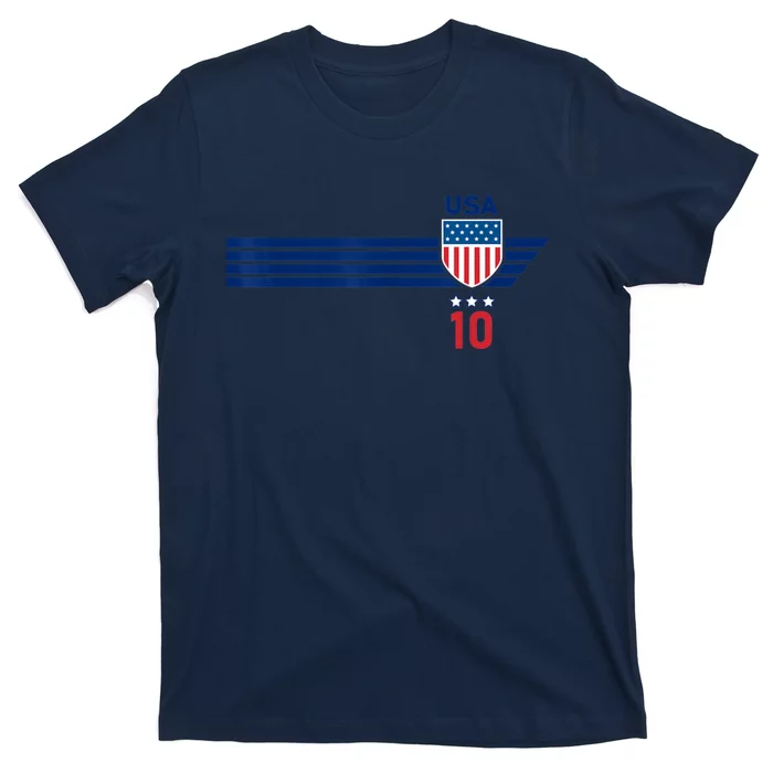 Cool USA Stars Stripes Patriotism US Soccer Fan Jersey T-Shirt