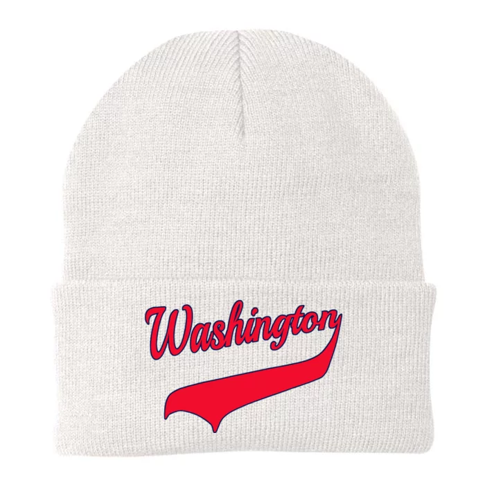 College University Style Washington National Baseball Knit Cap Winter Beanie