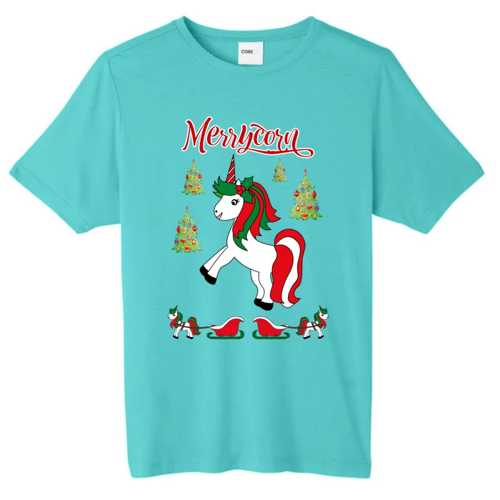 Christmas Unicorn Sweater Merrycorn Unicorn Lovers Xmas Gift Cool Gift ChromaSoft Performance T-Shirt