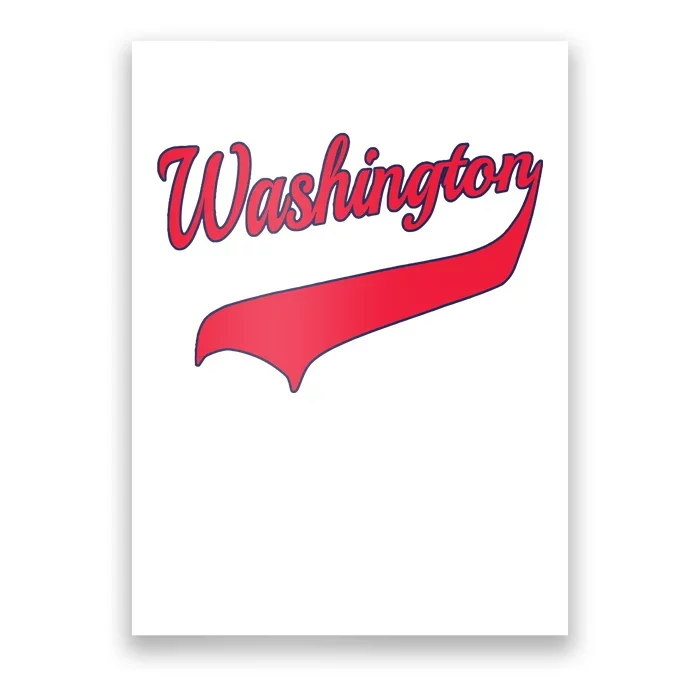 College University Style Washington National Baseball Sport Poster