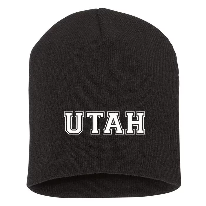 College U.N.I.V.E.R.S.I.T.Y Style Utah Sport Short Acrylic Beanie