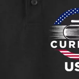 Curling Usa Support Flag Curl Clean Dry Zone Grid Performance Polo