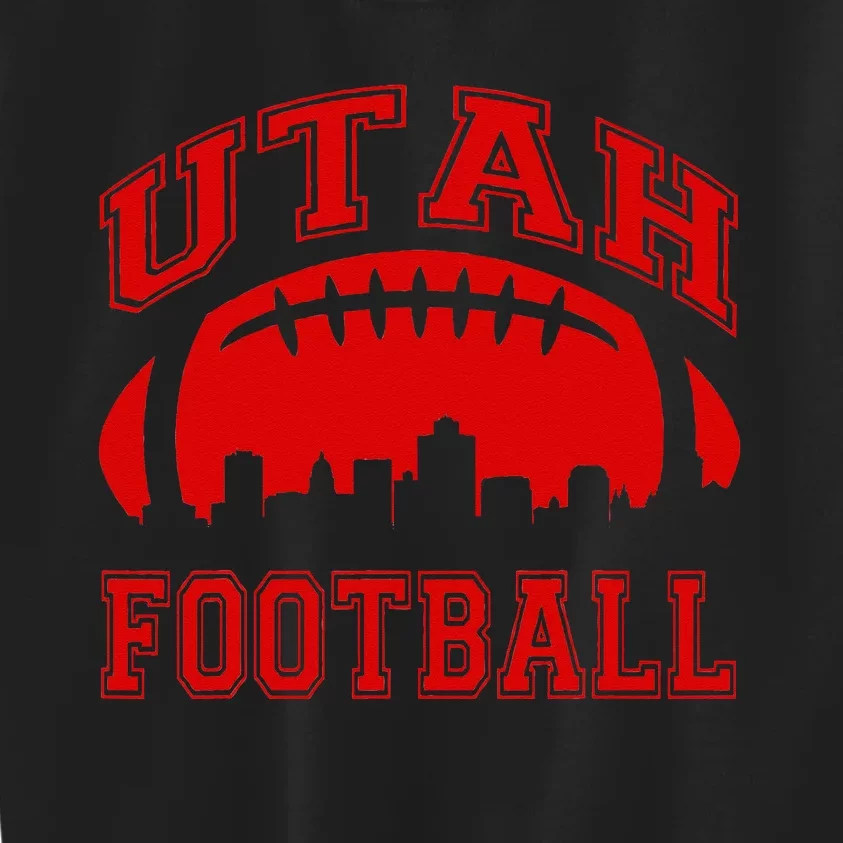 College University Style Utah Football Sports Gift Kids Sweatshirt