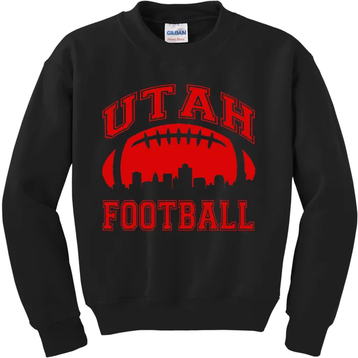 College University Style Utah Football Sports Gift Kids Sweatshirt