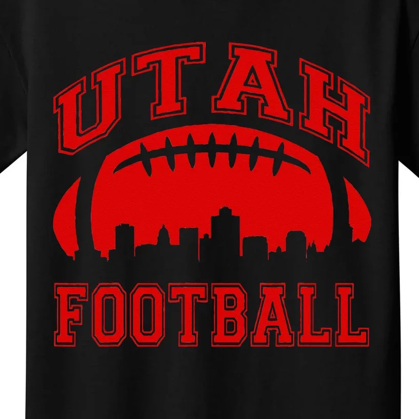 College University Style Utah Football Sports Gift Kids T-Shirt