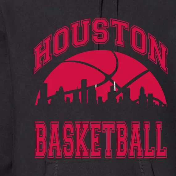 College University style Houston Texas Basketball Sports Fan Premium Hoodie