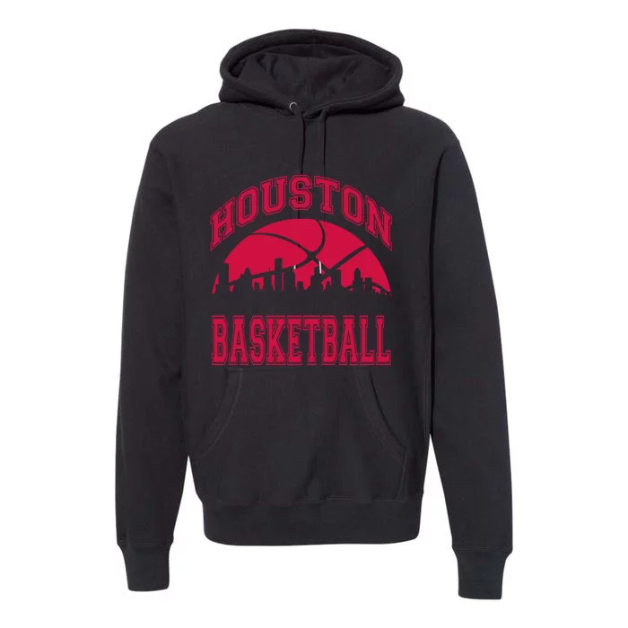 College University style Houston Texas Basketball Sports Fan Premium Hoodie