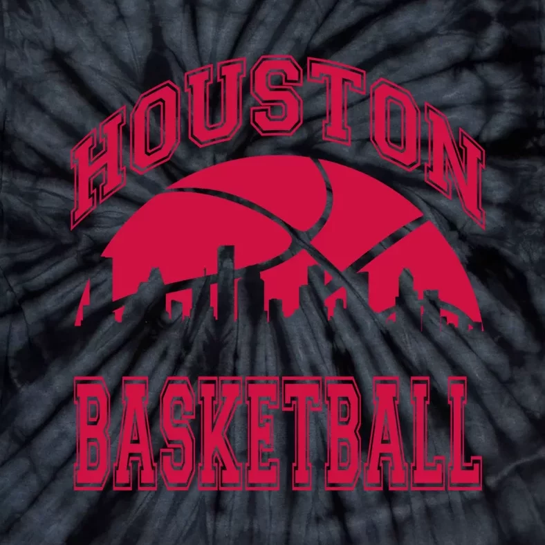 College University style Houston Texas Basketball Sports Fan Tie-Dye T-Shirt