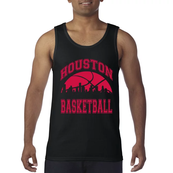 College University style Houston Texas Basketball Sports Fan Tank Top