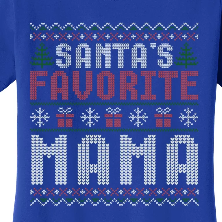 Christmas Ugly Sweater Funny Santa Claus Mama Cute Gift Women's T-Shirt