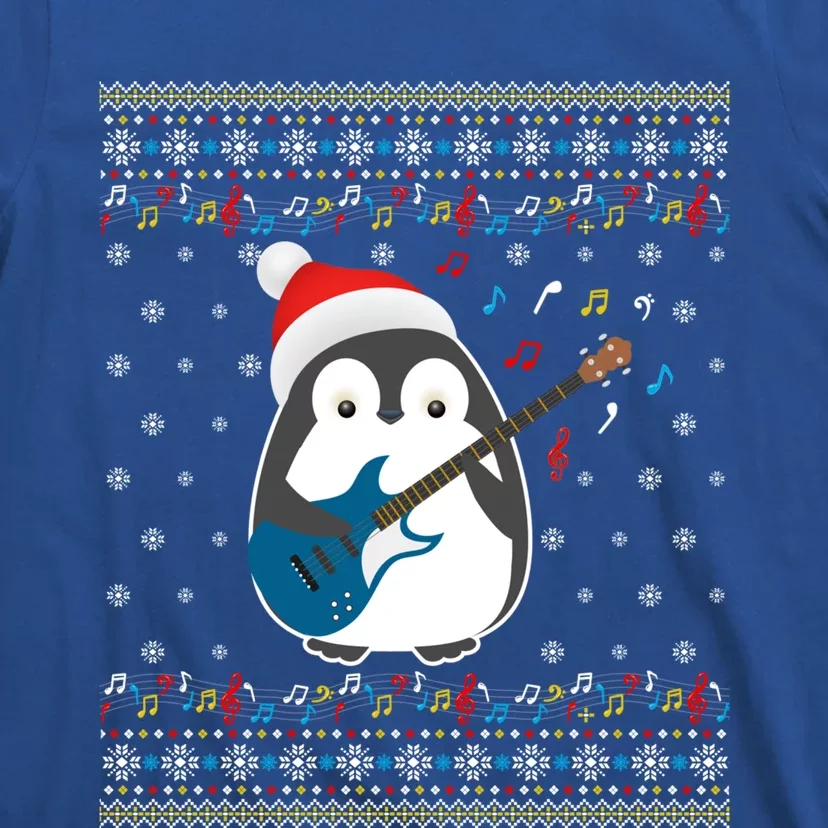 Christmas Ugly Sweater Xmas Family Matching Penguin Guitar Meaningful Gift T-Shirt