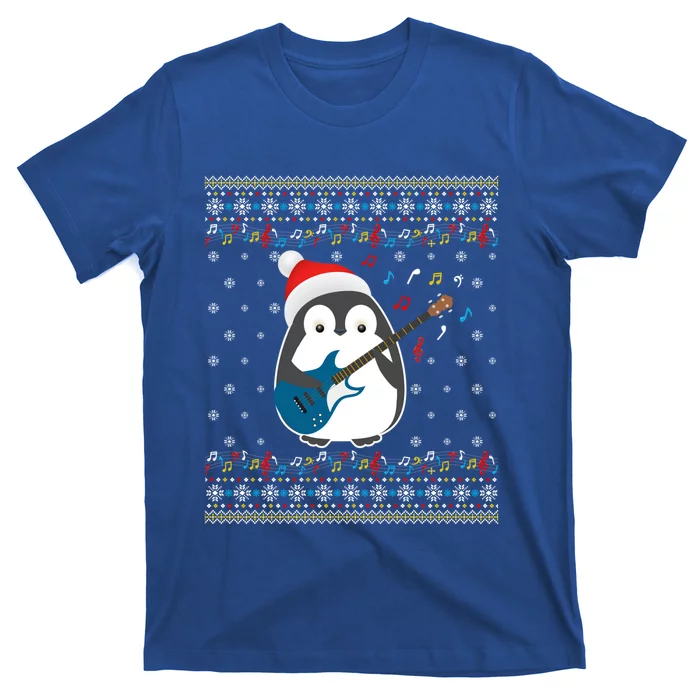 Christmas Ugly Sweater Xmas Family Matching Penguin Guitar Meaningful Gift T-Shirt