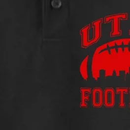 College University style Utah Football Sports Gift Dry Zone Grid Performance Polo