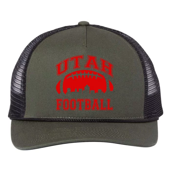 College University style Utah Football Sports Gift Retro Rope Trucker Hat Cap