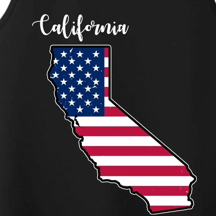 California United States Map Performance Tank