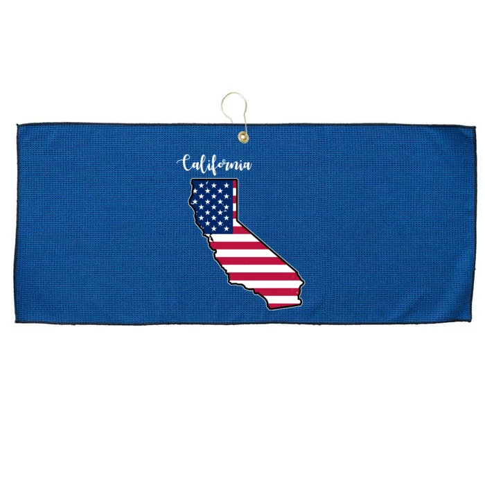 California United States Map Large Microfiber Waffle Golf Towel