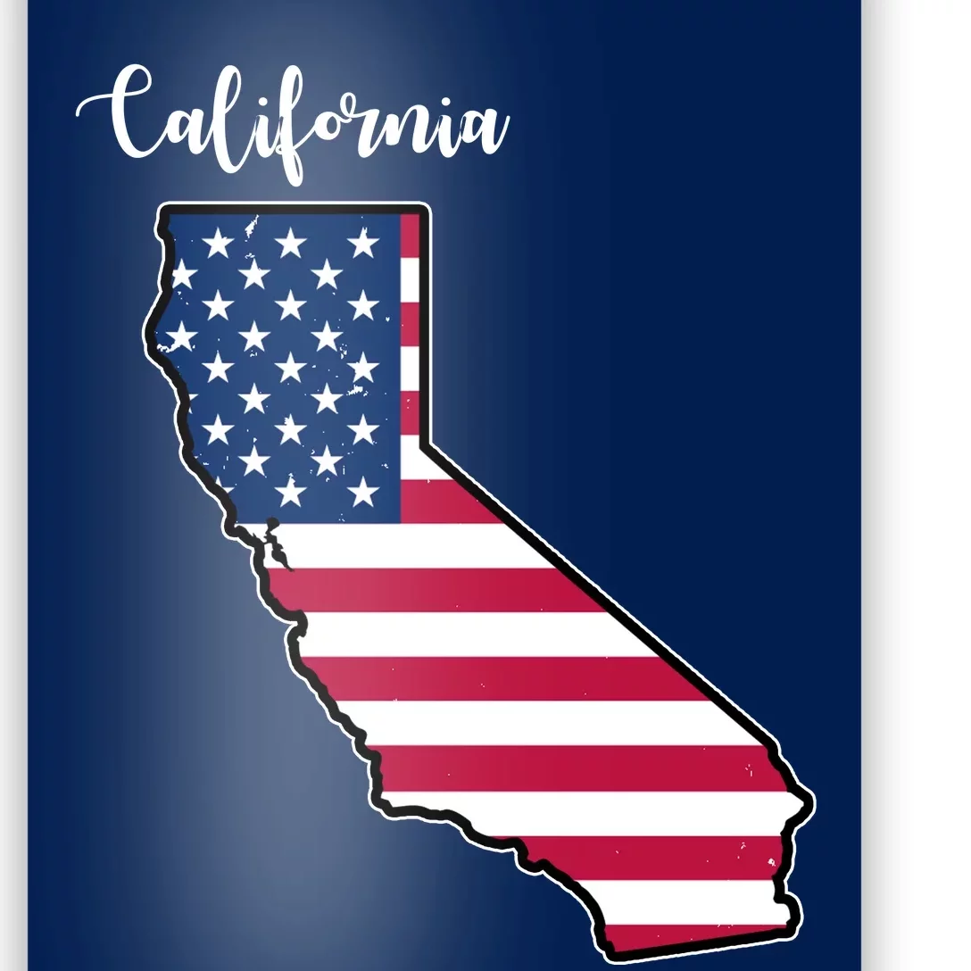 California United States Map Poster