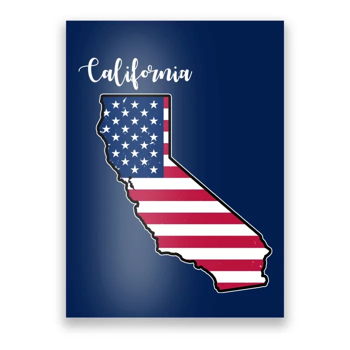 California United States Map Poster