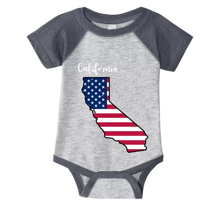 California United States Map Infant Baby Jersey Bodysuit