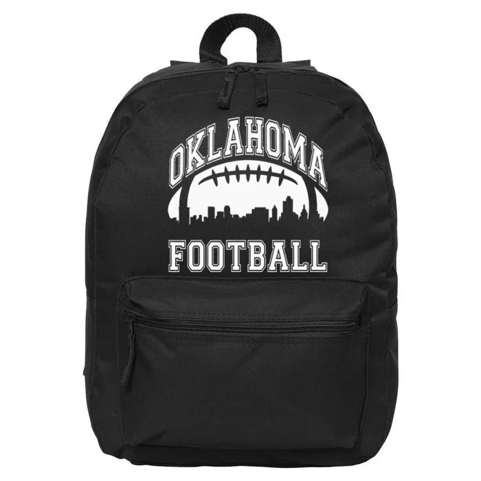 College University Style Oklahoma Sports Team Football 16 in Basic Backpack