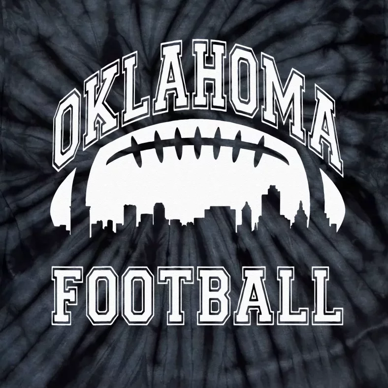 College University Style Oklahoma Sports Team Football Tie-Dye T-Shirt