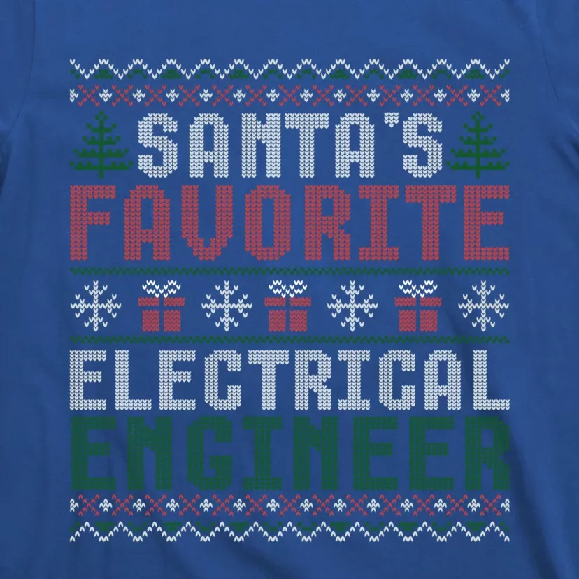 Christmas Ugly Sweater Funny Santa Claus Electrical Engineer Great Gift T-Shirt