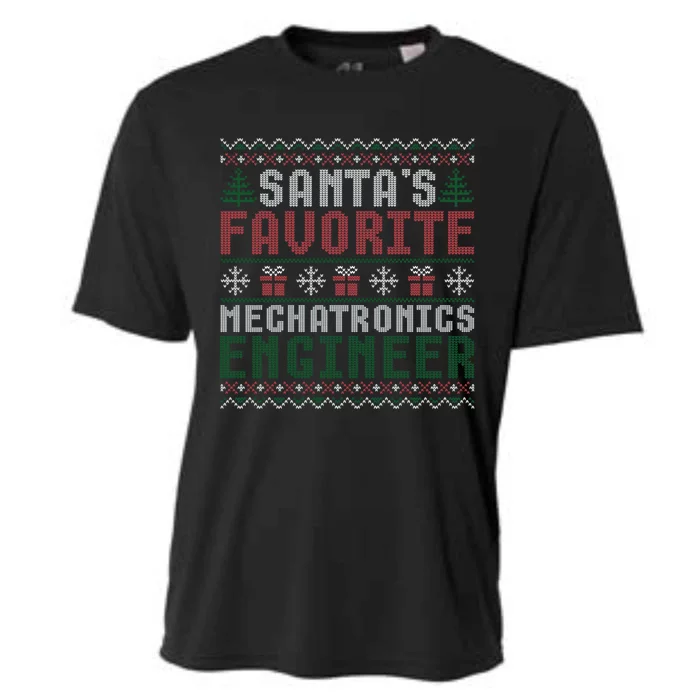 Christmas Ugly Sweater Santa Claus Mechatronics Engineer Gift Cooling Performance Crew T-Shirt