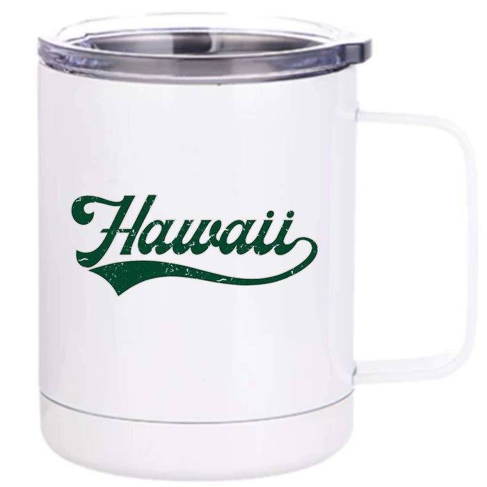 College University Style Hawaii Baseball Sport Front & Back 12oz Stainless Steel Tumbler Cup