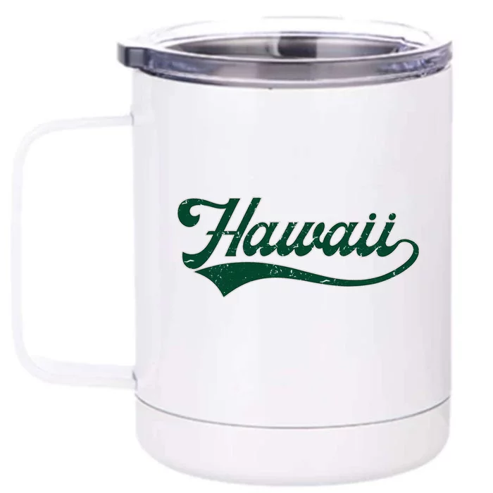 College University Style Hawaii Baseball Sport Front & Back 12oz Stainless Steel Tumbler Cup