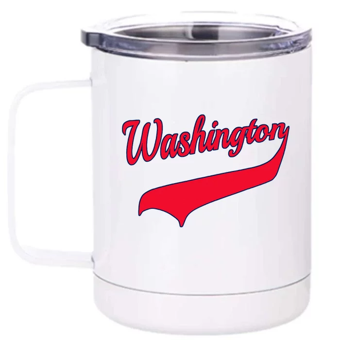 College University Style Washington National Baseball Sport Front & Back 12oz Stainless Steel Tumbler Cup