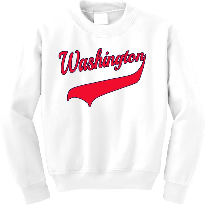 College University Style Washington National Baseball Sport Kids Sweatshirt