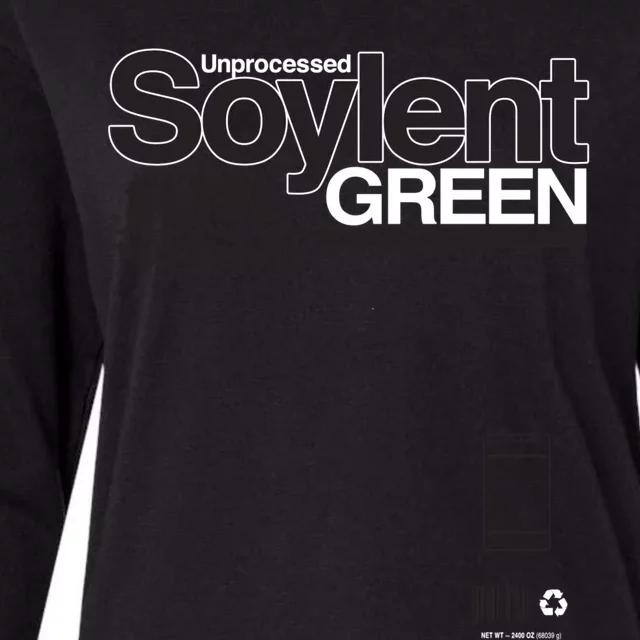 Contents Unprocessed Soylent Green (On Green) Womens Cotton Relaxed Long Sleeve T-Shirt