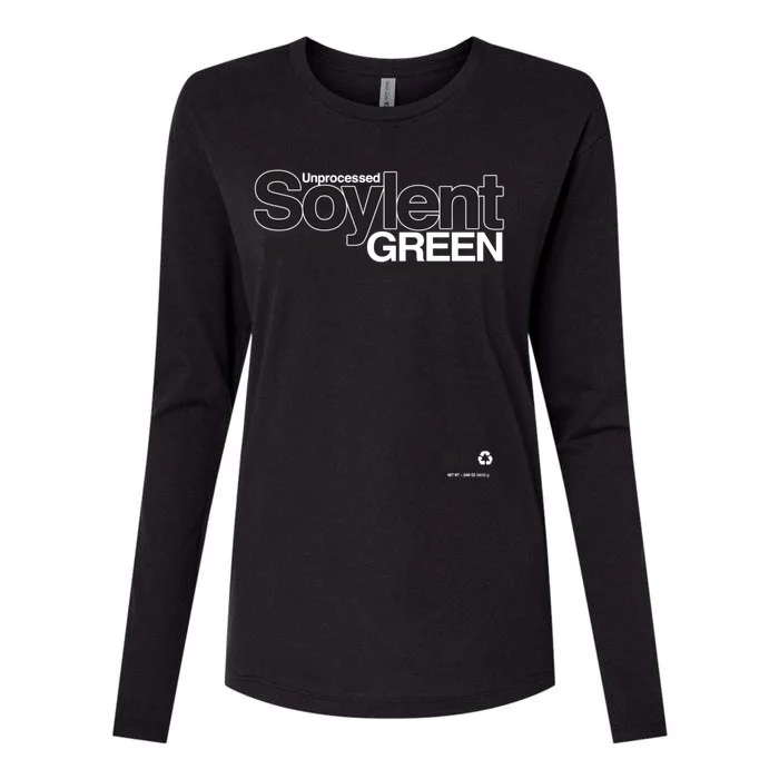 Contents Unprocessed Soylent Green (On Green) Womens Cotton Relaxed Long Sleeve T-Shirt